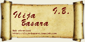 Ilija Basara vizit kartica